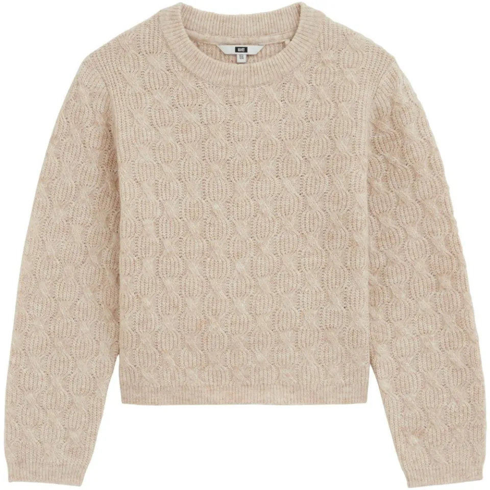 WE Fashion gebreide trui met wol - beige, foto 3