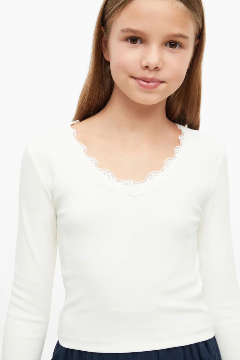 s.Oliver longsleeve ecru met V-hals, foto 6