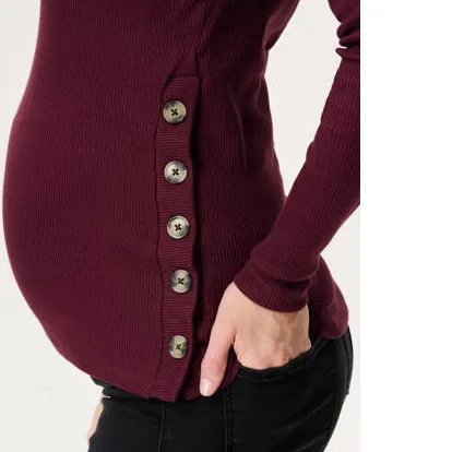 Noppies maternity zwangerschaps longsleeve donkerrood burgundy, foto 5