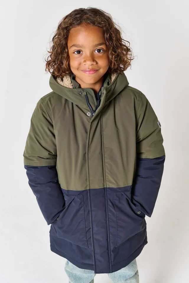Tumble 'n Dry Austin winterjas kaki Kaki/donkerblauw