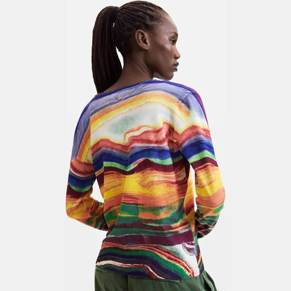 Desigual fijn gebreide trui - meerkleurig multi, foto 4