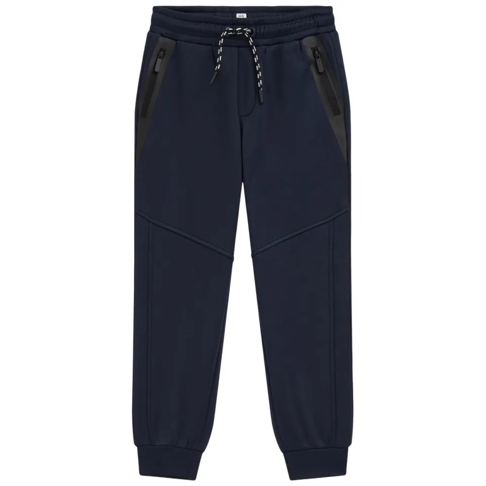 WE Fashion tapered joggingbroek donkerblauw, foto 2