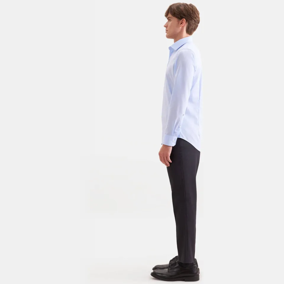 Seidensticker slim fit overhemd blauw, foto 4
