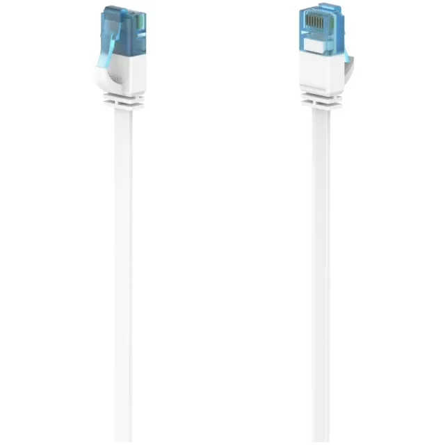 Hama Netwerkkabel, CAT-6a, 10 Gbit/s, U/UTP, plat, 15,00 m UTP kabel Wit