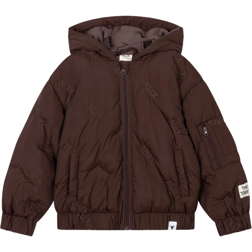 Alix The Label Alix Mini winterjas met logo - bruin, foto 2