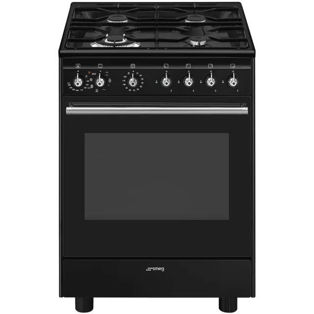 Smeg CX61GMBLNLK gasfornuis zwart