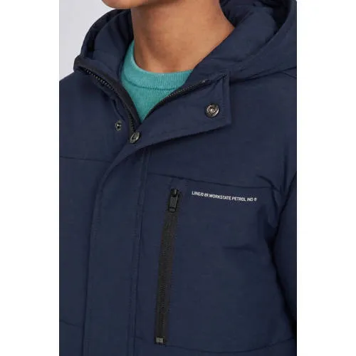 Petrol Industries gewatteerde winterjas donkerblauw, foto 5