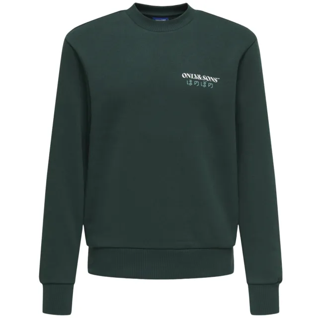 Only & Sons JUNIOR junior sweater met backprint - groen