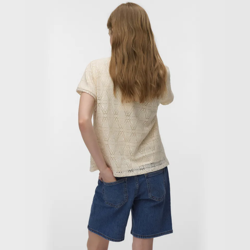 Vero Moda Girl blousetop gebreid ecru, foto 3