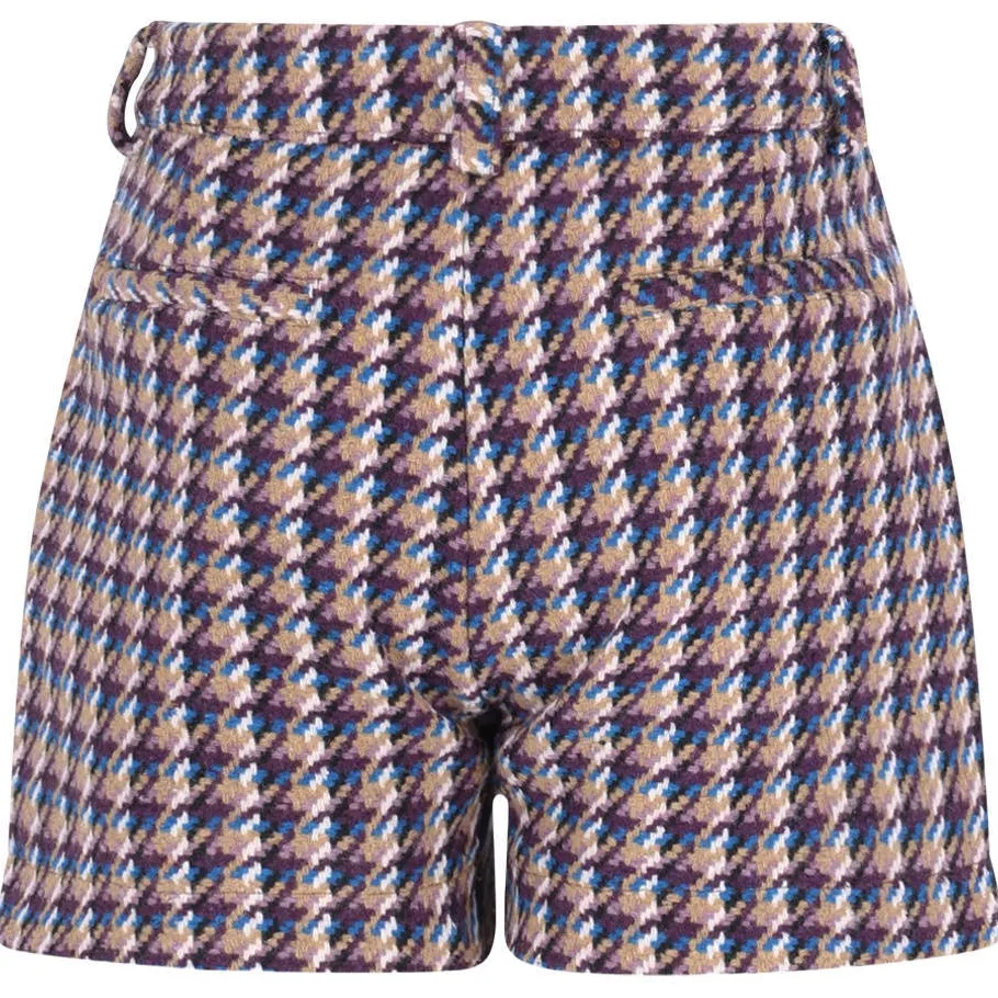Like Flo pied-de-poule korte broek paars, foto 3