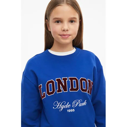 s.Oliver sweater met tekst - blauw, foto 4