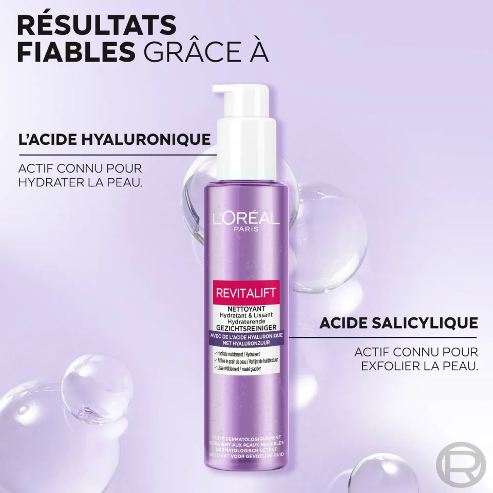 L'oréal Paris Revitalift [+Hyaluronic Acid] Gel Cleanser gezichtsreiniger - 150 ml, foto 2