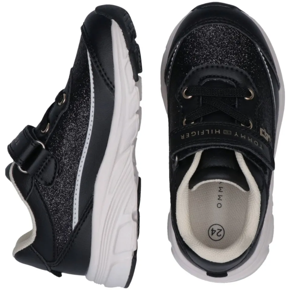 Tommy Hilfiger sneakers met glitters - zwart, foto 5