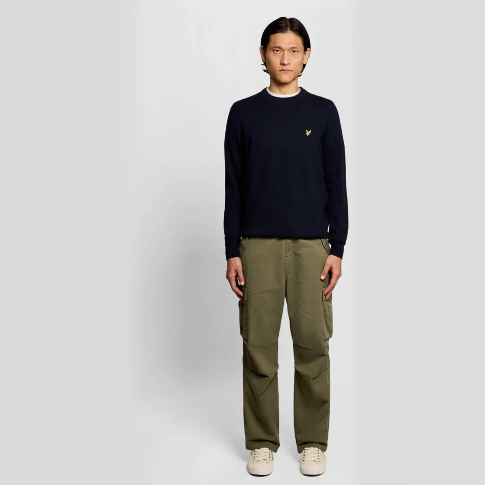 Lyle & Scott regular fit gebreide trui met wol - donkerblauw, foto 5