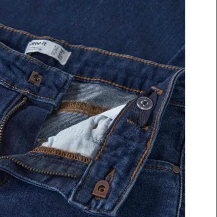 NAME IT KIDS wide leg jeans dark blue denim, foto 4