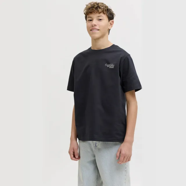 Jack & Jones t-shirt met backprint zwart