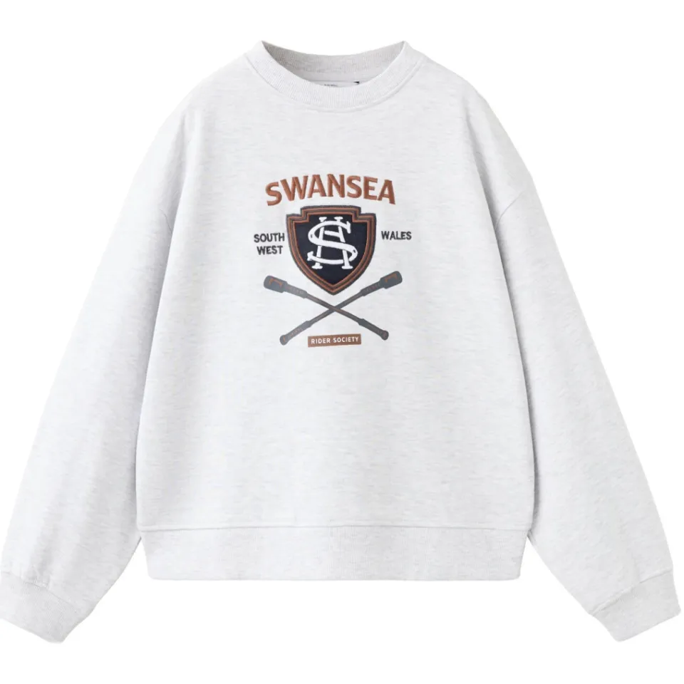 Mango Kids sweater met print - lichtgrijs, foto 2
