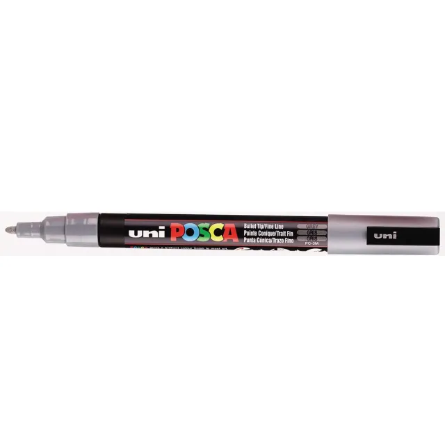 Posca marker met conische punt schrijfdikte fijn grijs