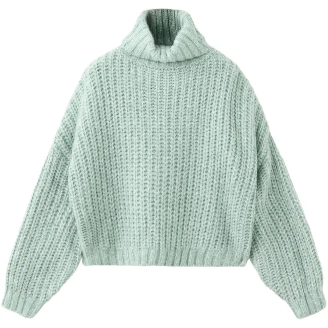 Mango Kids gebreide trui met wol - turquoise