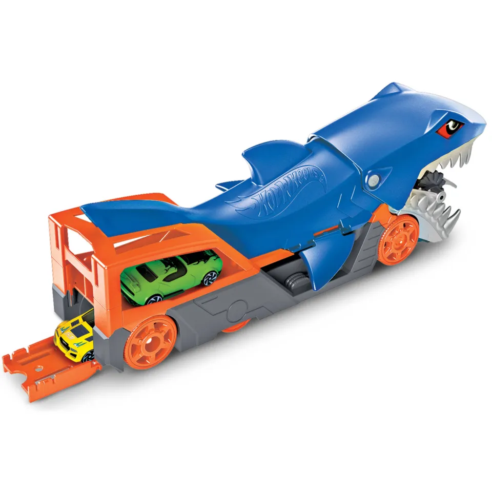 Hot Wheels Haaienoplegger speelset blauw