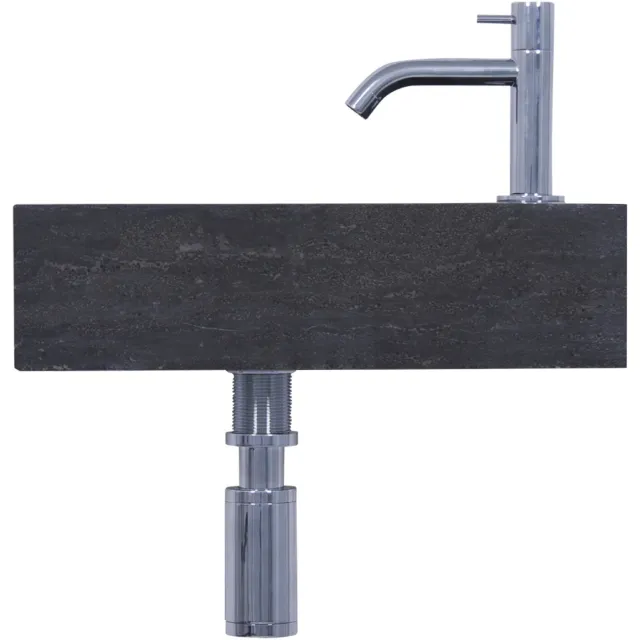 Differnz Fonteinset Differnz Furan 40x23x11 cm Kalksteen Zwart