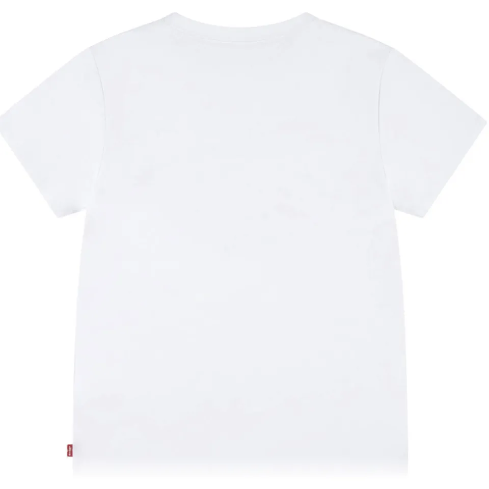 Levi's T-shirt Batwing met logo wit/rood, foto 3