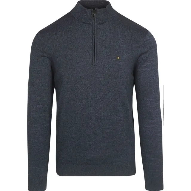 No Excess Sweater No Excess Half Zip Trui Navy donkerblauw