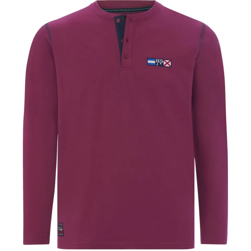 Jan Vanderstorm longsleeve JORNSEN Plus donkerrood, foto 3