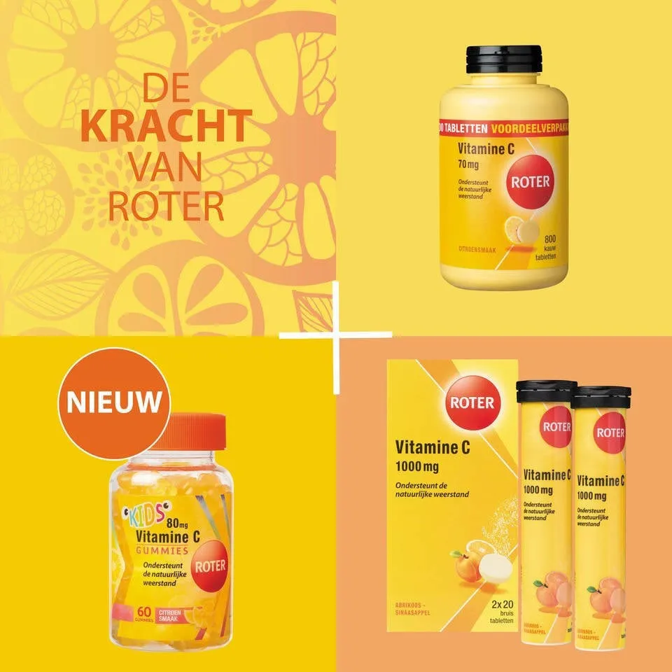 Roter Vitamine C 70 mg kauwtabletten citroen 800 stuks, foto 5