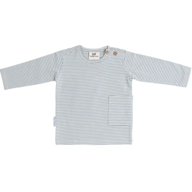 Baby's Only gestreepte longsleeve lichtblauw lichtblauw/off white, foto 2