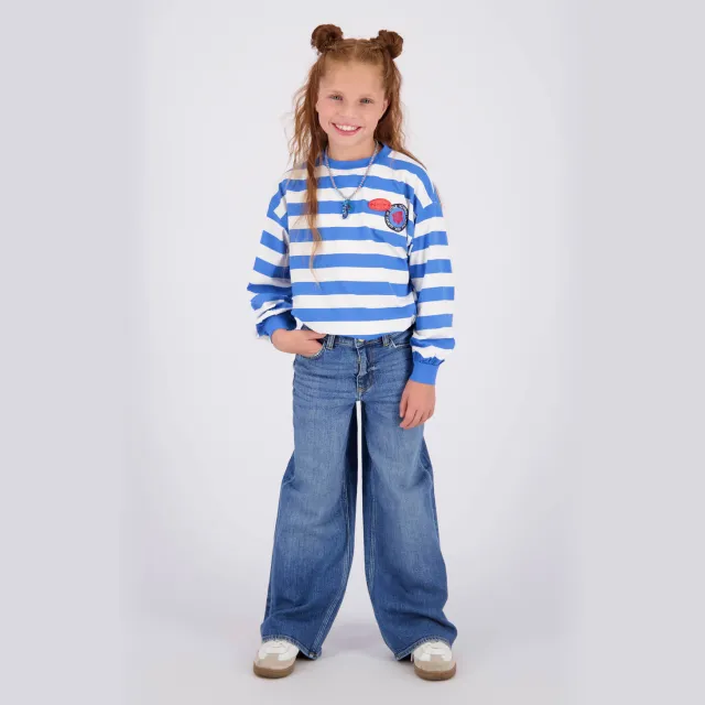 Vingino Cita high waist wide leg jeans - medium blue denim Blue Vintage