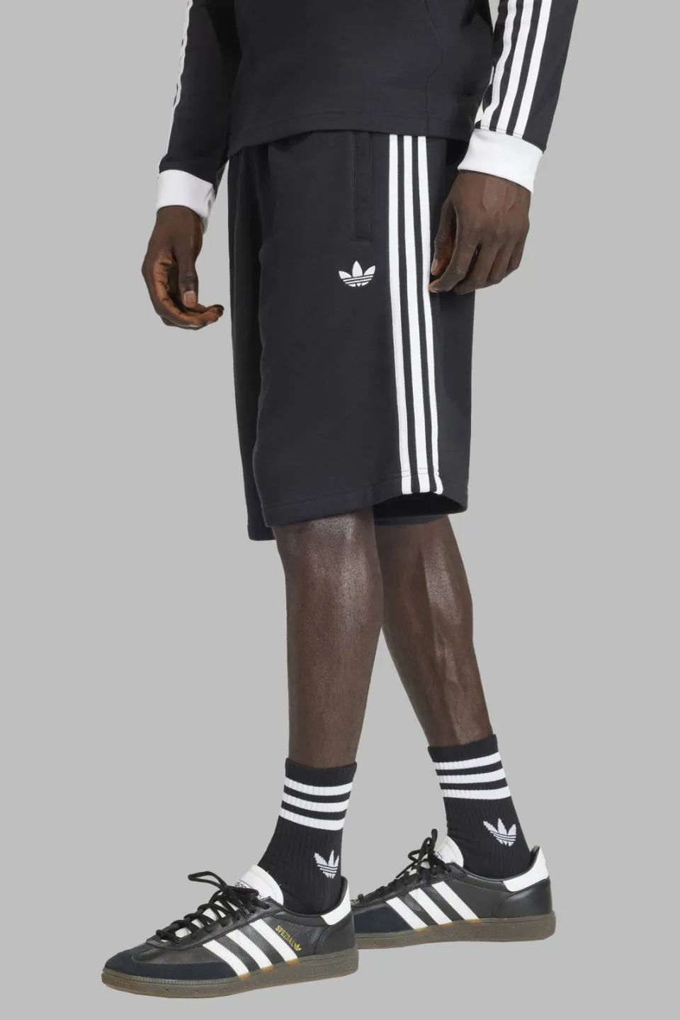 Adidas Originals sweatshort zwart/wit, foto 4