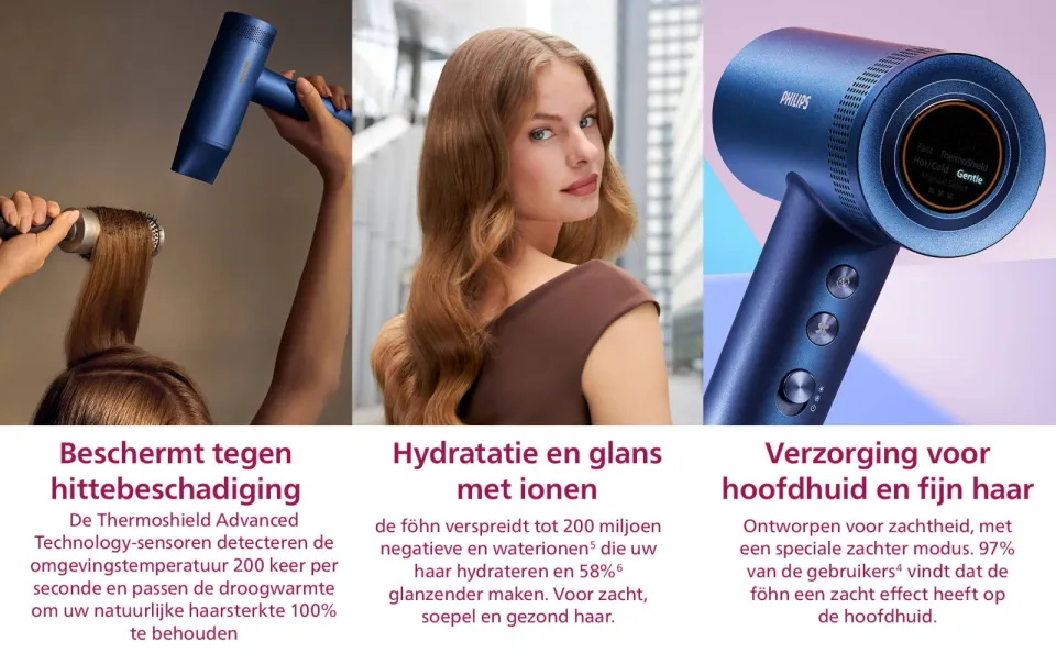 Philips 8000 Series BHD839/10 haardroger blauw, foto 6