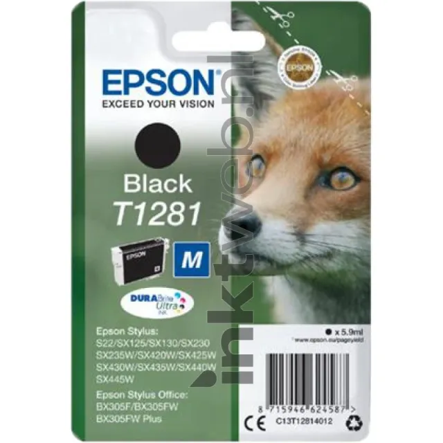 Epson T1281 zwart (Origineel)