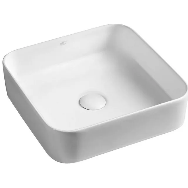 Sapho Waskom Opbouw Sapho Blade Vierkant 40x40x11.5cm Keramiek Wit
