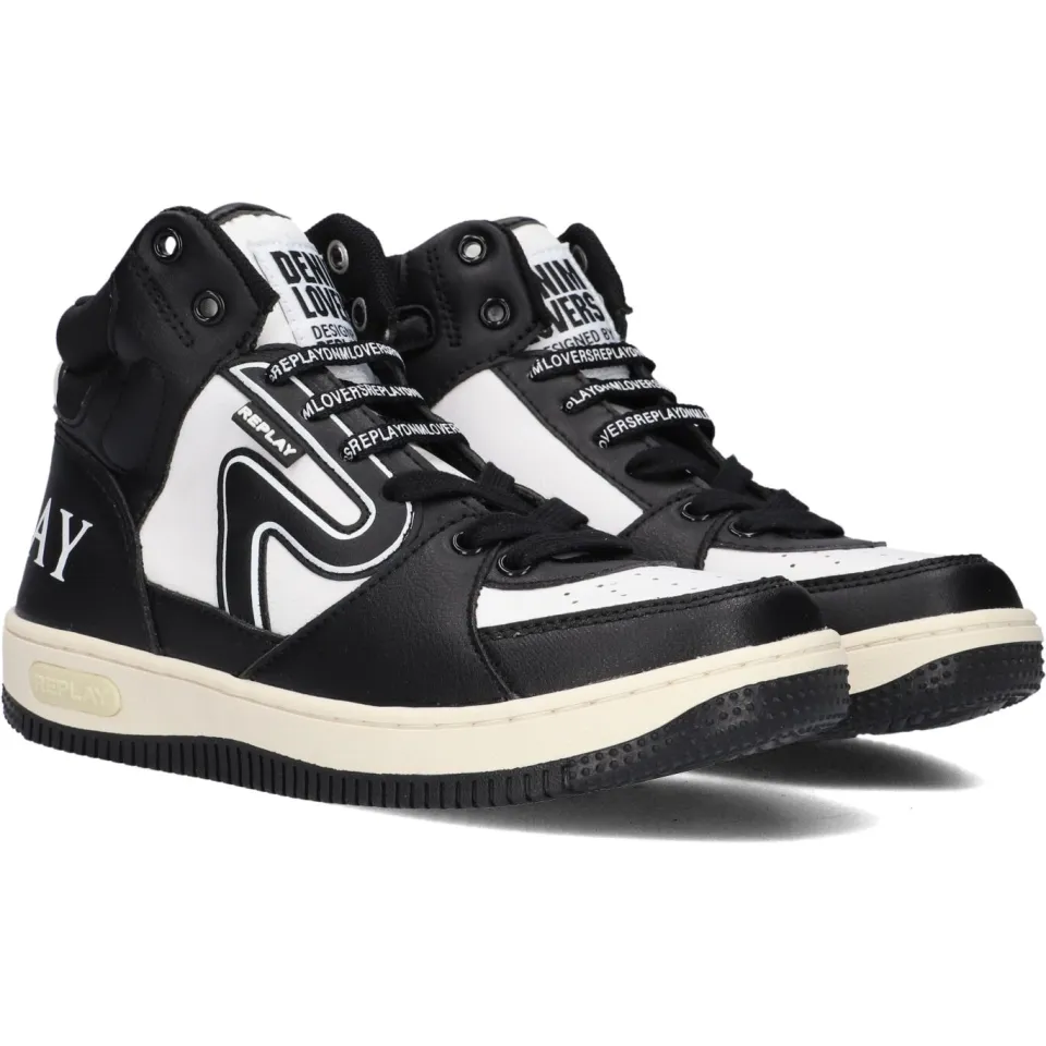 Replay Epic Jr Mid 4 hoge sneaker zwart, foto 3