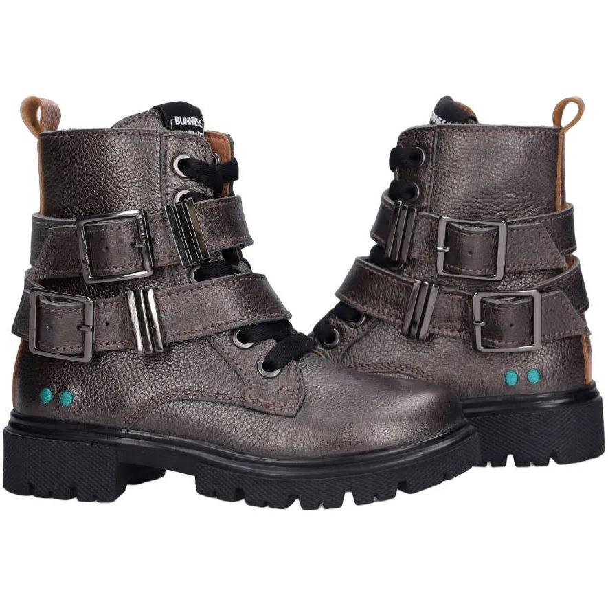 BunniesJR suède enkelboots met profielzool - zilver, foto 6