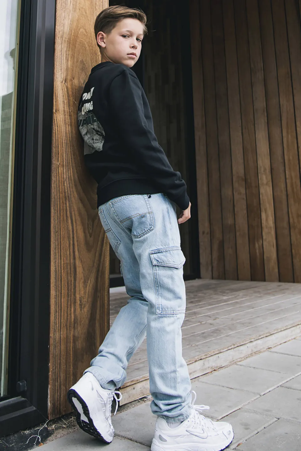 TYGO & vito NextGen sweater met backprint zwart