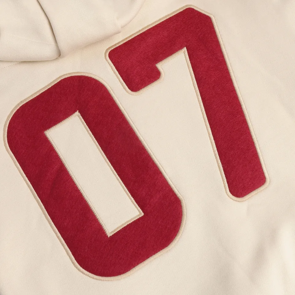 Daily7 oversized hoodie met backprint en patches - beige, foto 8