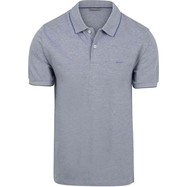T-shirt Gant 2Tone Piqué Poloshirt Blauw, foto 2