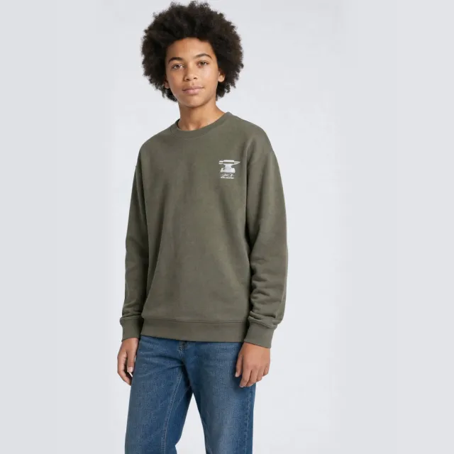 Petrol Industries sweater met backprint - groen