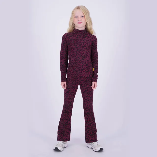 Vingino longsleeve panterprint donkerrood