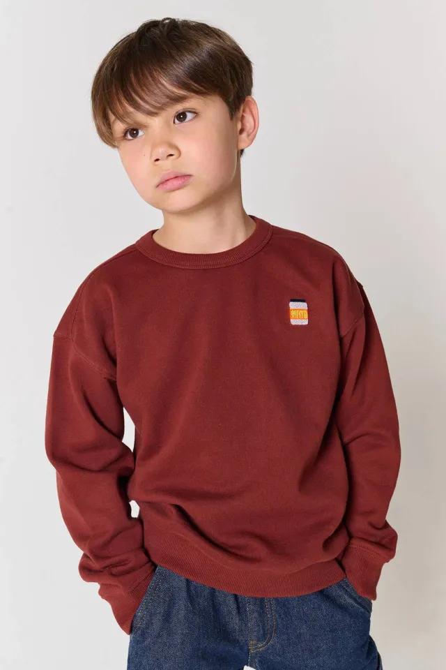 Tumble 'n Dry sweater met backprint en borduursels - rood