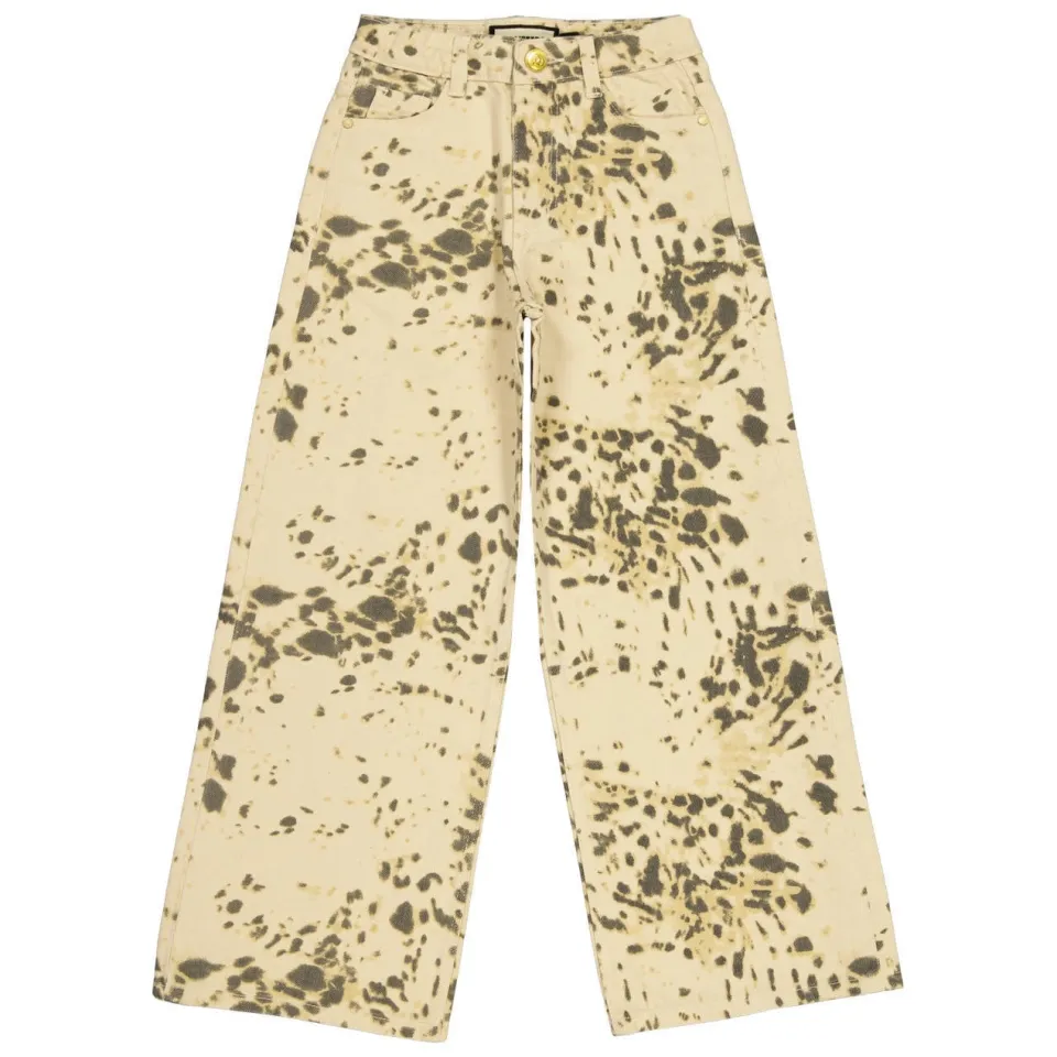 Raizzed Monaco Animal wide leg jeans met dierenprint - zand/groen, foto 2