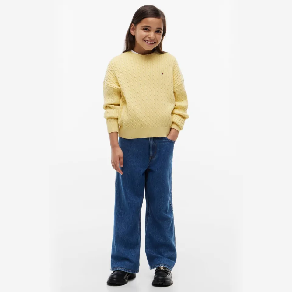 Tommy Hilfiger wide leg jeans - mediumblauw Denim Medium