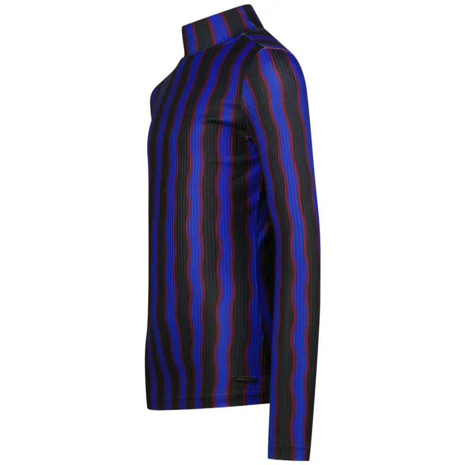 Raizzed longsleeve zwart gestreept met col, foto 3