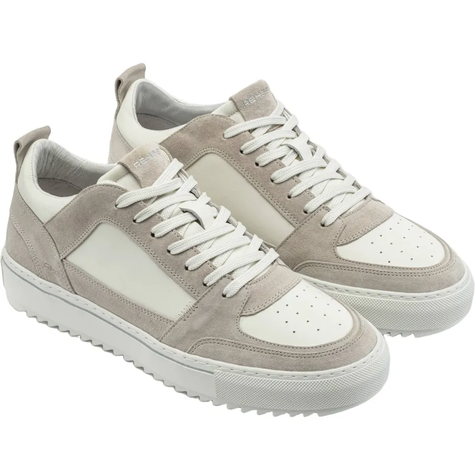 Rehab Creon leren sneakers beige/wit, foto 3