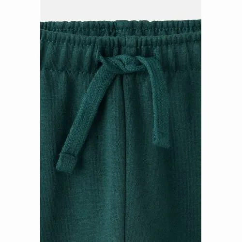Mango Kids wide leg joggingbroek donkergroen, foto 5