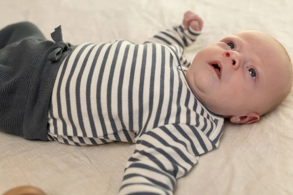 Noppies baby gebreide babybroek blauw, foto 6