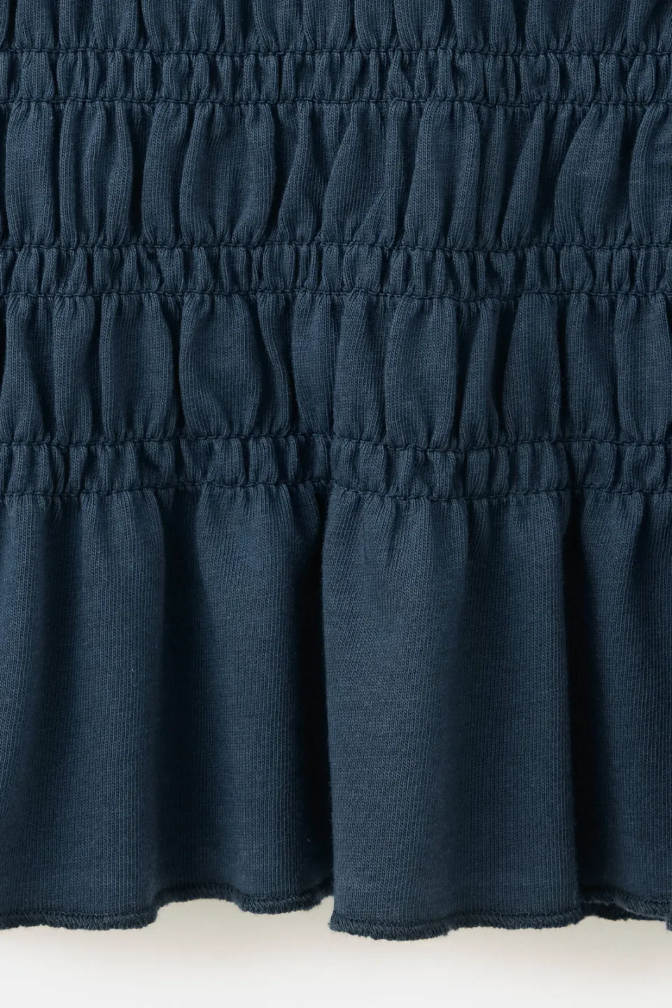 Mango Teen top met peplum en smockwerk donkerblauw, foto 8